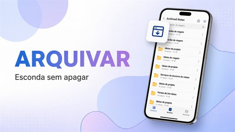 Como arquivar notas no DicaNote